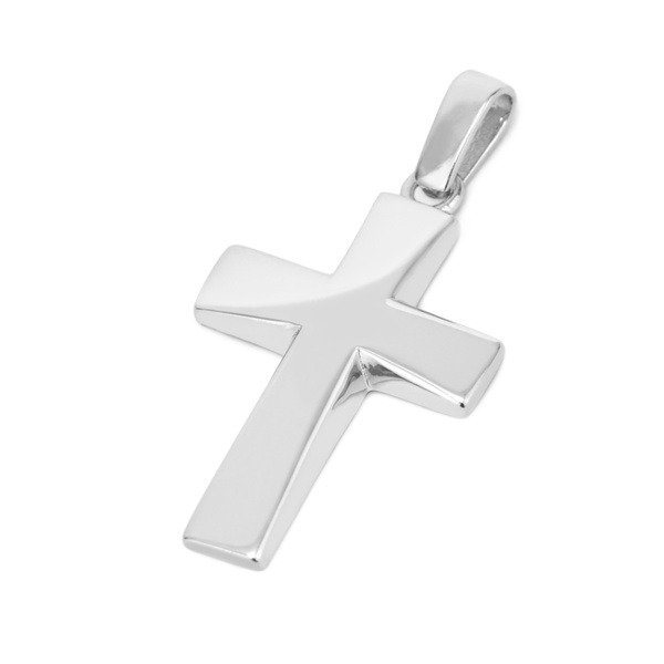 Серебряная подвеска Католический крест