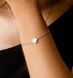 Серебряный браслет в стиле Арпельс с перламутром и фианитами, 16.5 см + 3.5 см, 16.5 см + 3.5 см