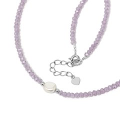 Серебряное ожерелье Атмосфера фиолетовое, 36 см + 3 см
