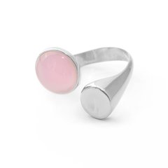 Срібний перстень Адріана з рожевим кварцом , 17