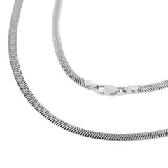 Срібний ланцюжок Снейк плоский, 50 см, 50 см