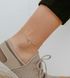 Серебряный браслет на ногу Чувство, 23 см + 3 см, 23 см + 3 см