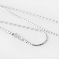 Серебряная цепочка Снейк 1.5 мм, 40 см, 40 см