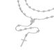 Серебряная цепочка Вервица с крестиком и шариками, 60 см, 60 см