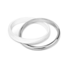 Срібний перстень Еванс білий, 19
