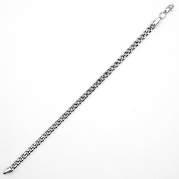 Серебряный мужской браслет Панцерный, 20 см, 20 см