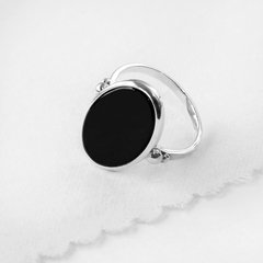 Срібний перстень Шляхетність з оніксом, 18
