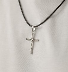 Серебряная подвеска Крест с распятием