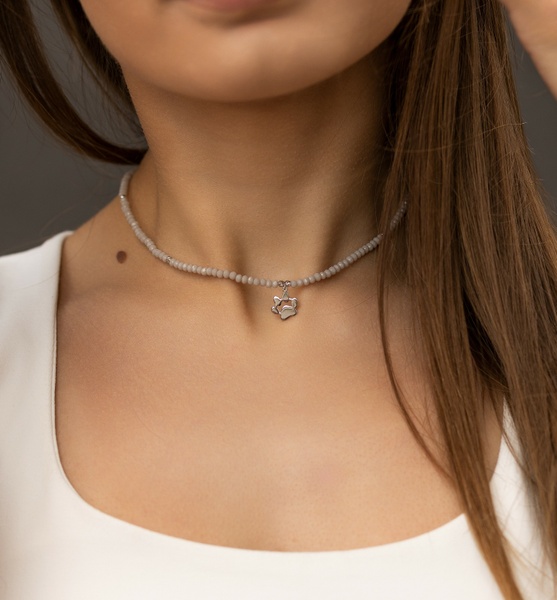 Серебряное ожерелье Благодарность, 35 см + 3 см