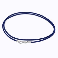 Шелковый шнурок синий, 40 см, 40 см