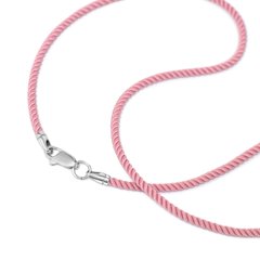 Колье-шнурок Шелк розовый, 35 см, 35 см