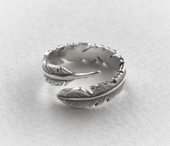 Серебряное кольцо Перо