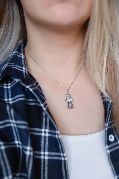 Срібне кольє Мотанка, 40 см + 5 см