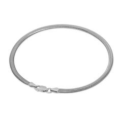 Срібний браслет Снейк плоский, 20.5 см, 20.5 см